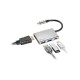 HUB 4 PUERTOS USB-C WONDERDOCK4 GRIS NGS